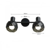 Lampa podsufitowa REUS czarny 2x40W E14 Light Prestige