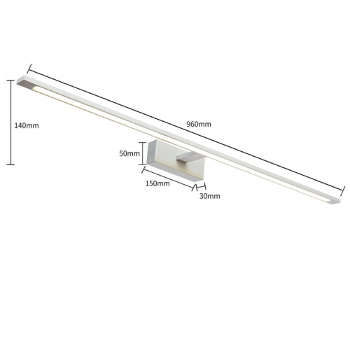 Kinkiet ISLA chrom IP44 1x32W LED 96cm Light Prestige