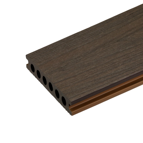 Deska Balkonowa Kompozytowa BERGDECK W138, Teak/Orzech, szczotkowany 290 × 13.8 × 2,4 cm