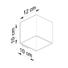 Kinkiet QUAD 1 czarny 1x40W G9 Sollux Lighting