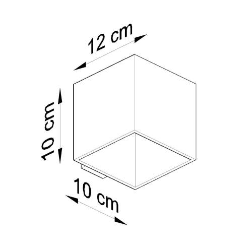 Kinkiet QUAD beton 1x40W G9 Sollux Lighting