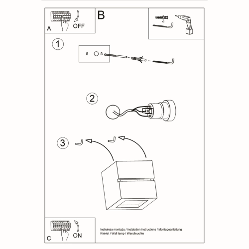 Kinkiet ceramiczny LEO LINE 1x60W E27 Sollux Lighting