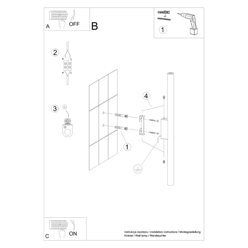 Kinkiet PASTELO 2 złoty 2x8W G9 Sollux Lighting