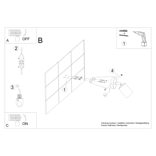 Kinkiet VERDO biały 1x10W GU10 Sollux Lighting