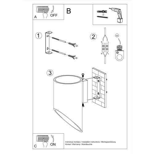 Kinkiet PENNE 20 biały 1x40W G9 Sollux Lighting