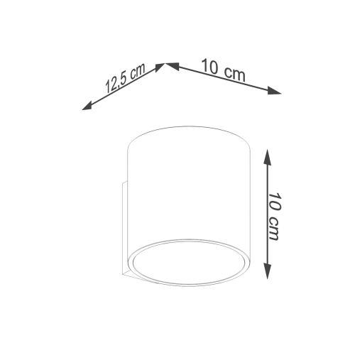 Kinkiet ORBIS 1 złoty 1x8W G9 Sollux Lighting