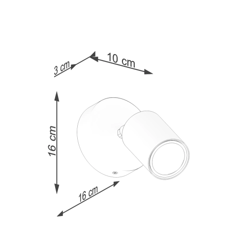 Kinkiet VERDO biały 1x10W GU10 Sollux Lighting