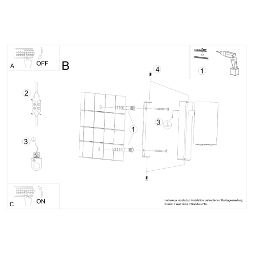 Kinkiet UTTI biały 1x40W GU10 Sollux Lighting