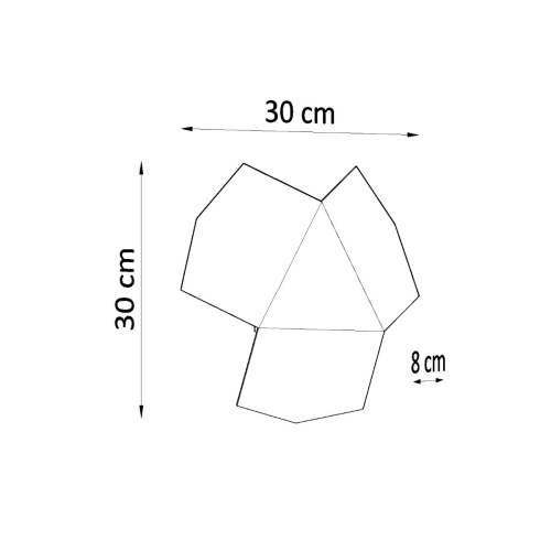 Kinkiet TRE czarny 2x40W G9 Sollux Lighting