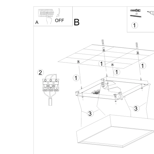 Kinkiet ceramiczny HELIOS 1x60W E27 Sollux Lighting