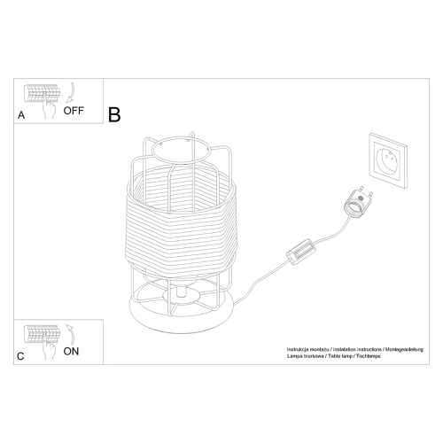 Lampa biurkowa GIZUR 1x15W E27 Sollux Lighting