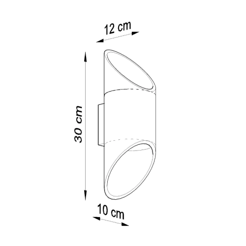 Kinkiet PENNE 30 czarny 1x40W G9 Sollux Lighting