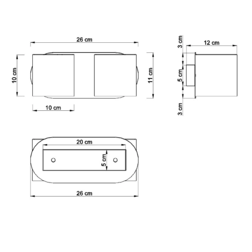 Kinkiet ORBIS 2 szary 2x40W G9 Sollux Lighting