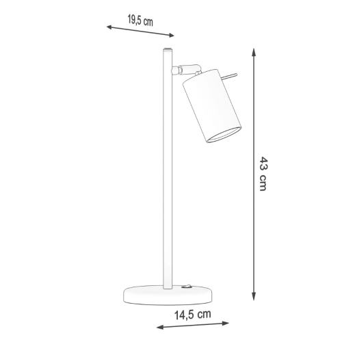 Lampa biurkowa RING biała 1x40W GU10 Sollux Lighting