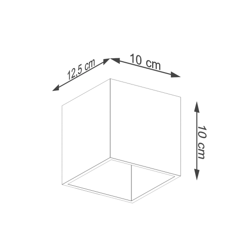 Kinkiet QUAD 1 złoty 1x8W G9 Sollux Lighting