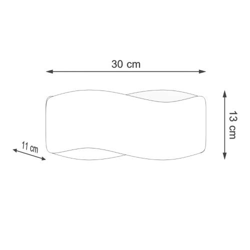 Kinkiet TILA 30 czarny 1x40W G9 Sollux Lighting