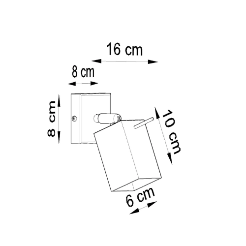 Kinkiet MERIDA czarny 1x40W GU10 Sollux Lighting