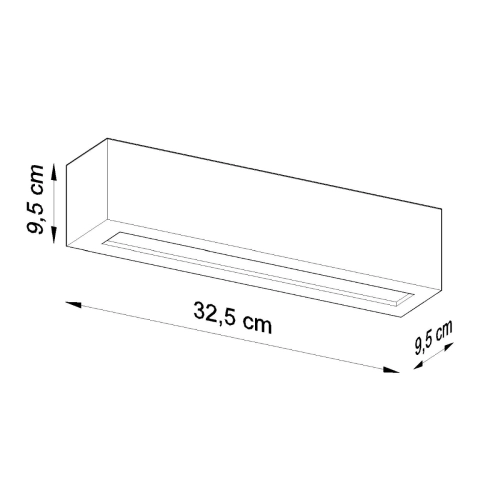 Kinkiet ceramiczny VEGA szary 1x60W E27 Sollux Lighting