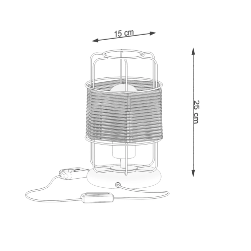 Lampa biurkowa GIZUR 1x15W E27 Sollux Lighting