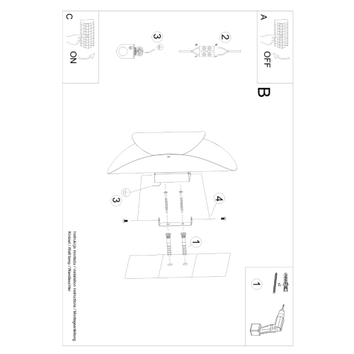 Kinkiet TEAR czarny 1x40W G9 Sollux Lighting