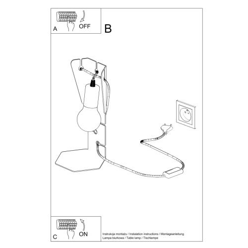 Lampa biurkowa ARBY biała 1x60W E 27 Sollux Lighting