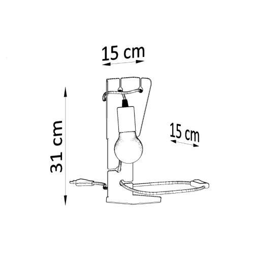 Lampa biurkowa ARBY biała 1x60W E 27 Sollux Lighting