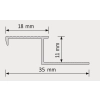 Profil schodowy ryflowany aluminowy 10mm/1m złoty anodowany