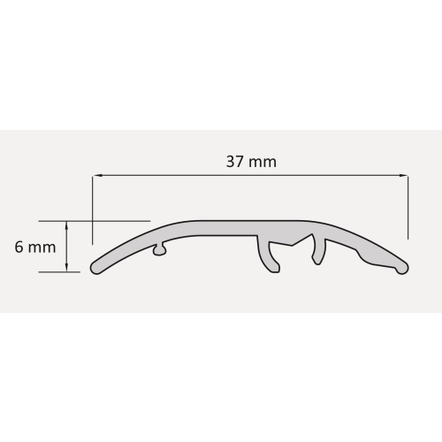 Profil aluminiowy All-in-One 37mm/1,8m srebrny mat