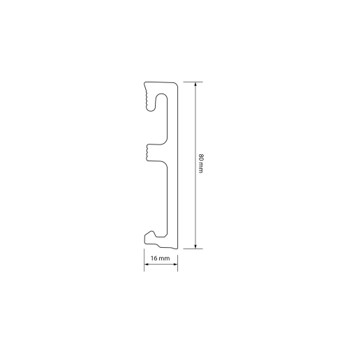 Listwa przypodłogowa hybrydowe pcv Alpha 80mm 2,4 Dąb Miętowy