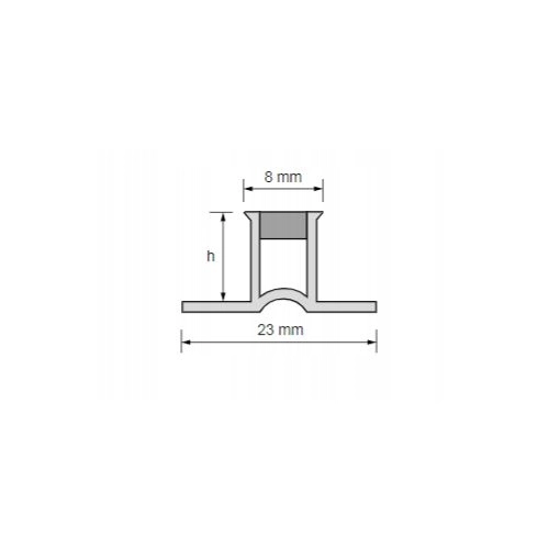 Profil dylatacyjny do glazury i terakoty PCV 8mm