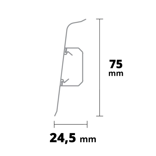 Listwa przypodłogowa SG75 2,2m Wiąz Macadamia