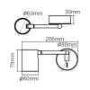 Kinkiet SNOW z wysięgnikiem biały 1x40W GU10 Light Prestige