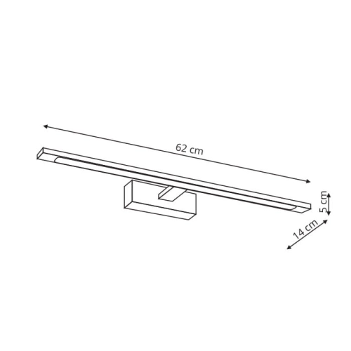 Kinkiet ISLA biały IP44 1x20W LED 62cm Light Prestige