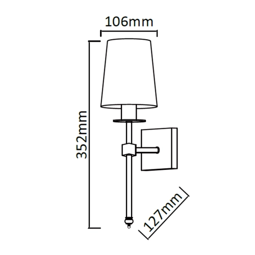 Kinkiet CASOLI chrom 1x40W E14 Light Prestige