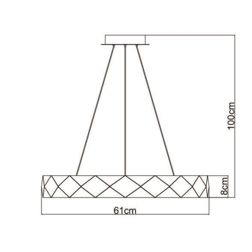 Lampa wisząca REUS złota 1x36W LED Light Prestige