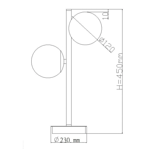 Lampa stołowa DORADO czarna 2x40W G9 Light Prestige