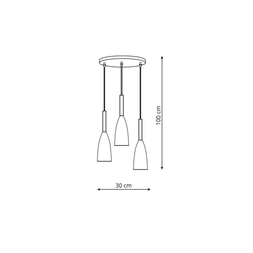 Lampa wisząca SOLIN biała 3x60W E27 Light Prestige