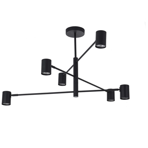 Lampa podsufitowa SNOW czarna 6x50W GU10 Light Prestige