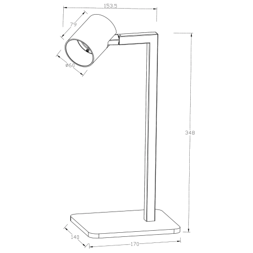 Lampa biurkowa SNOW biała 1x50W GU10 Light Prestige