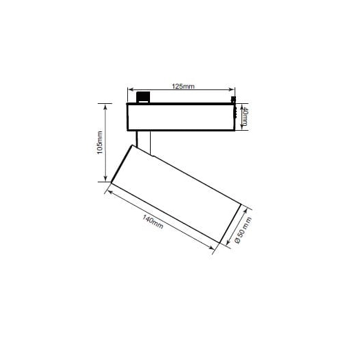 Reflektor ARIES S do systemu szynowego 1F czarny LED Light Prestige